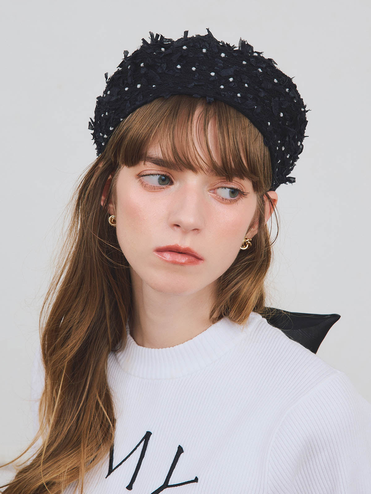 ドットベレー帽