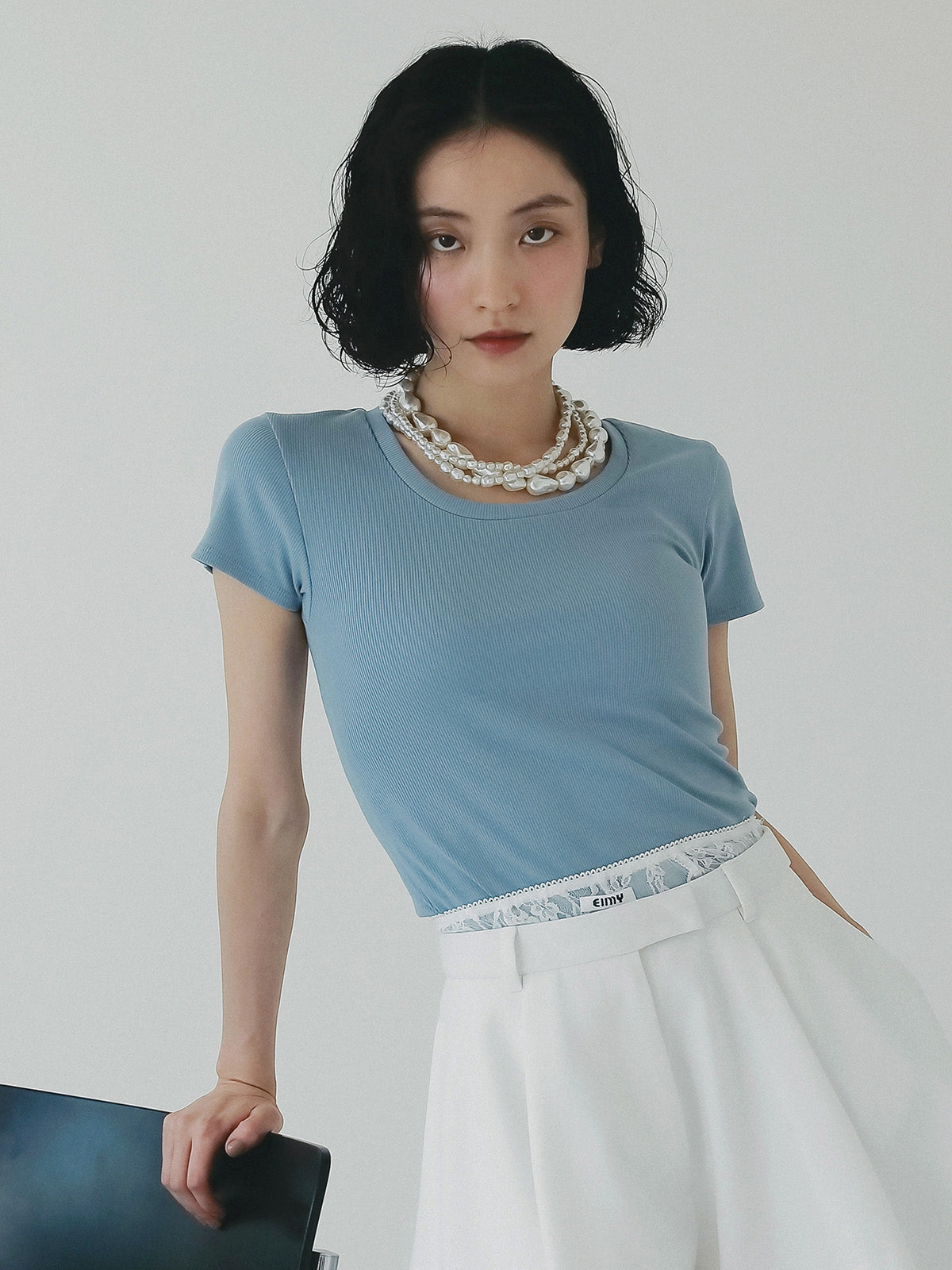 リブTシャツ
