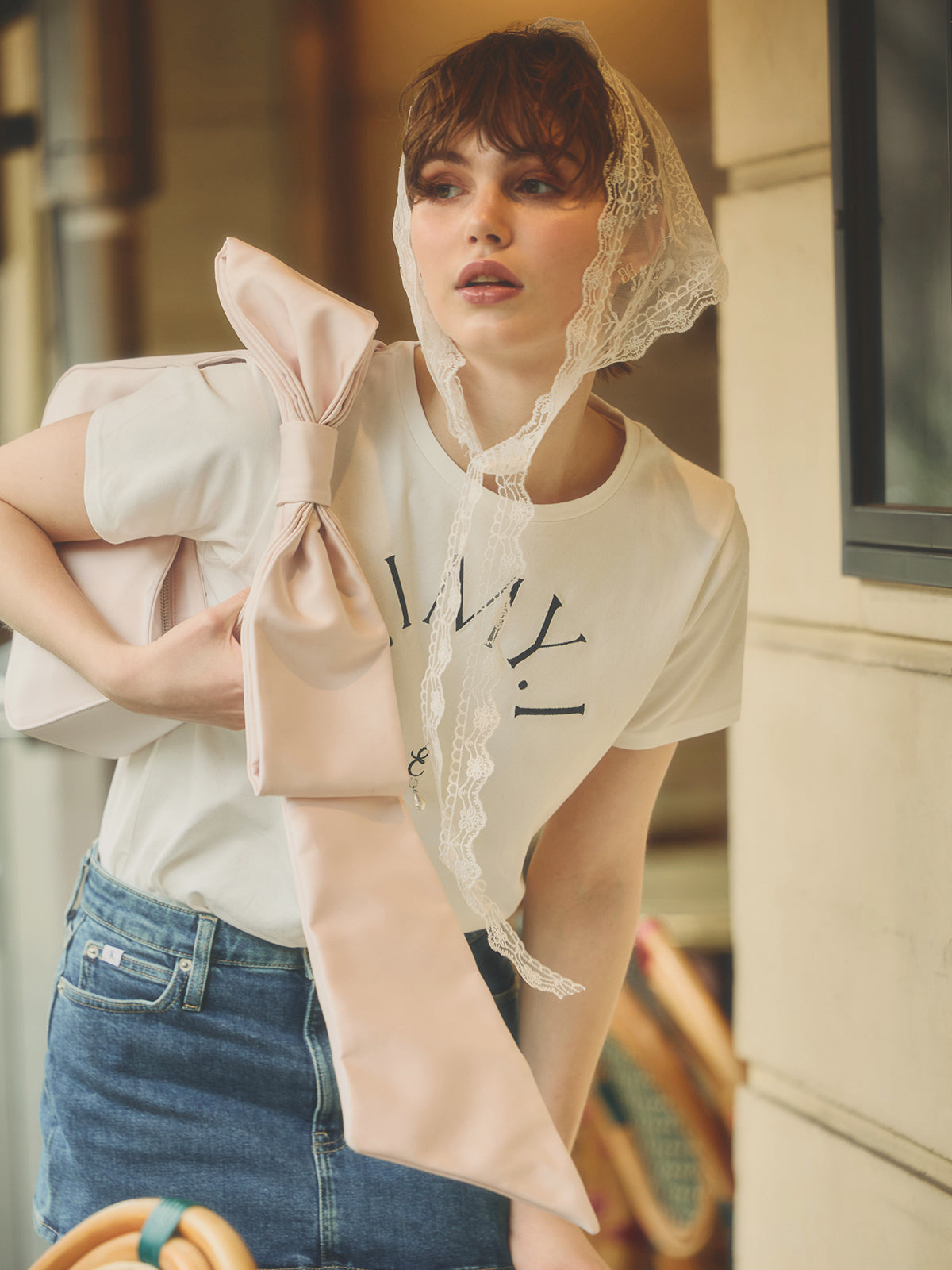 MODEL:168cm/COLOR:WHITE/SIZE:F