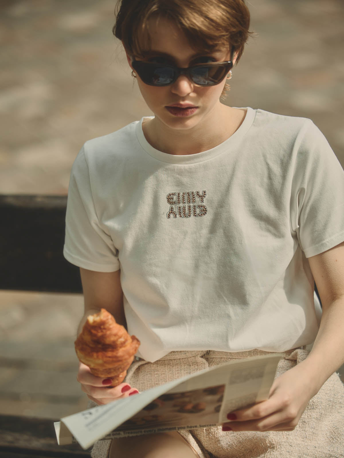 MODEL:168cm/COLOR:WHITE/SIZE:F