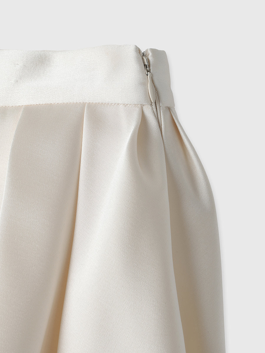 サテンバルーンスカート