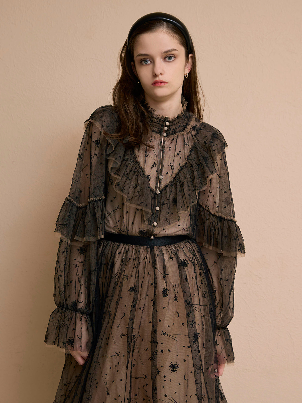 エンブロイダリー ロングスリーブ ブラウス エンブロイダリー ロングスリーブ ブラウス