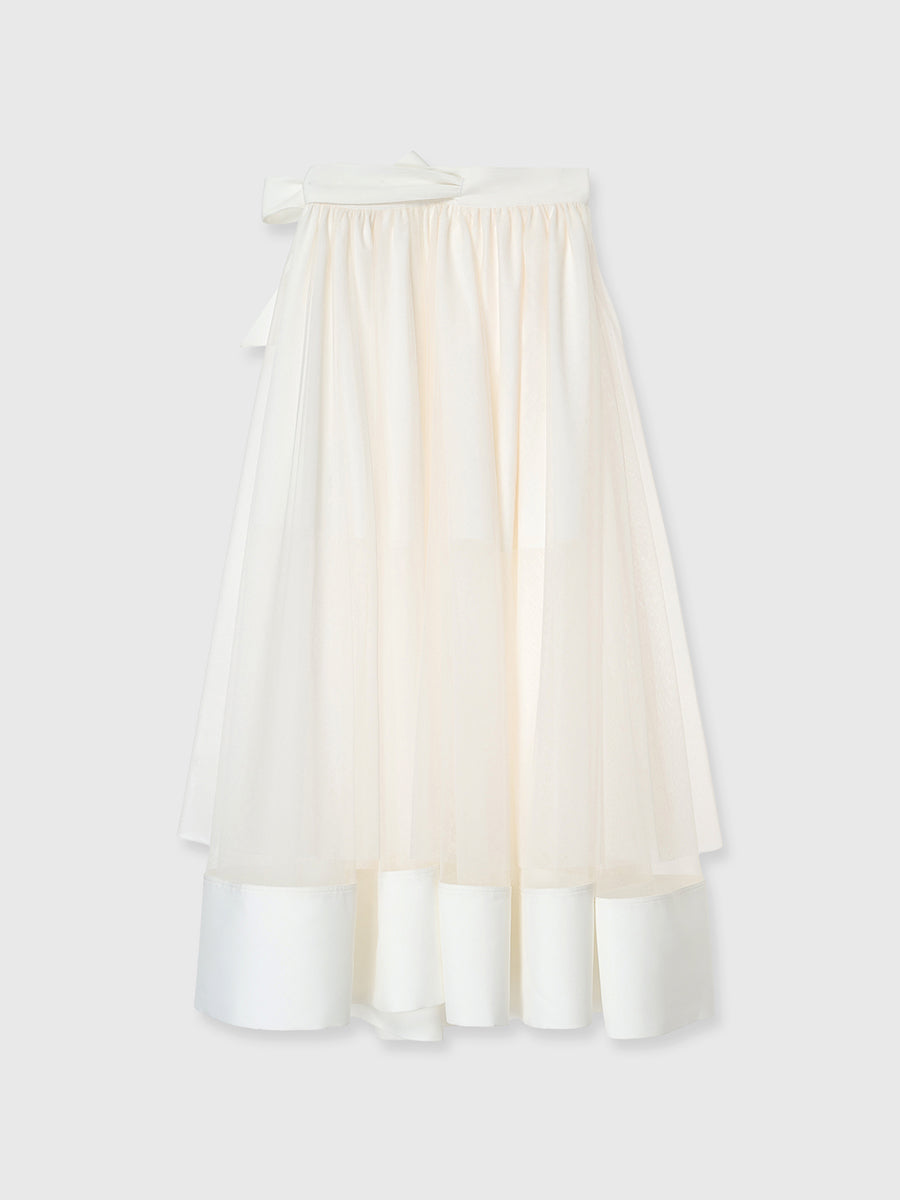 TULLE WRAP RIBBON SKIRT