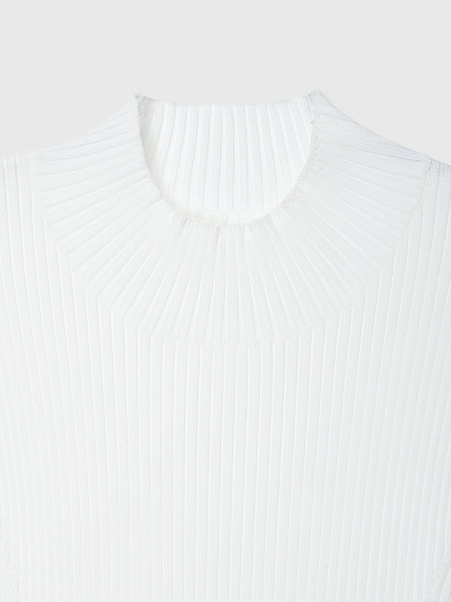 BACK RIBBON KNIT DRESS