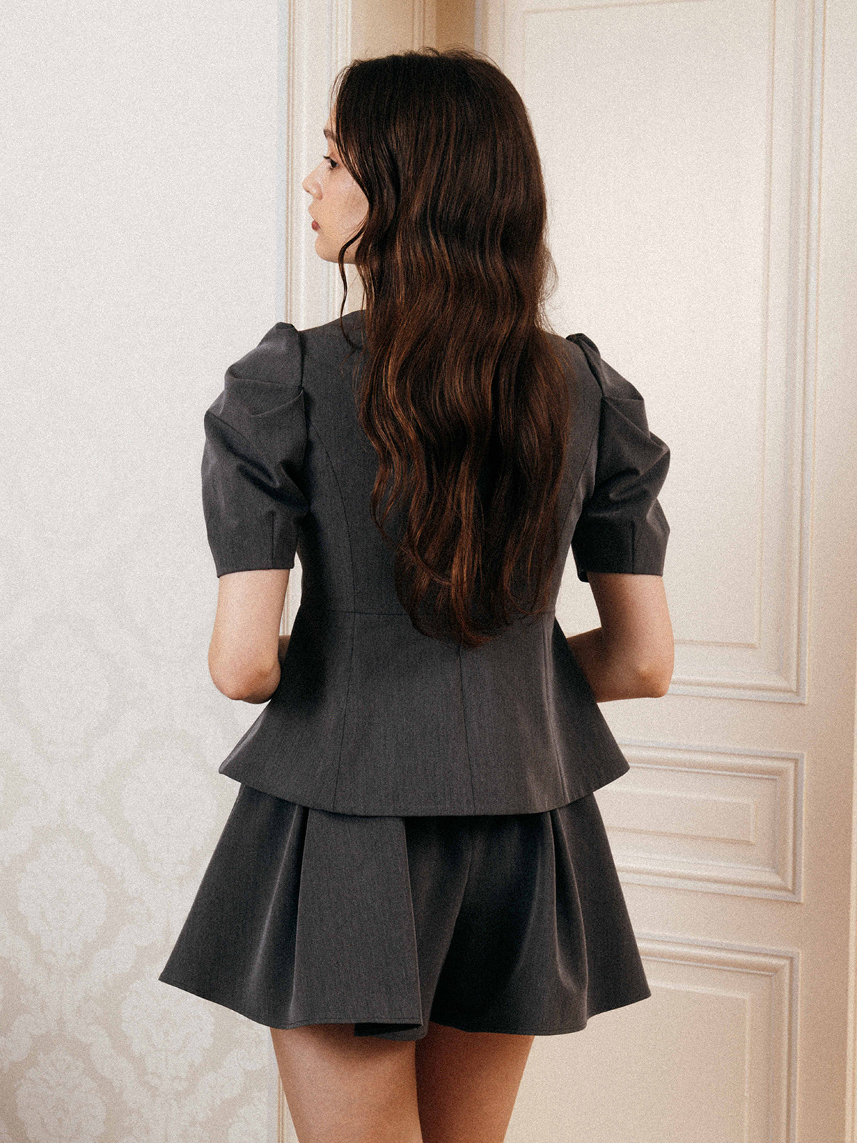 RIBBON TIE PUFF JACKET