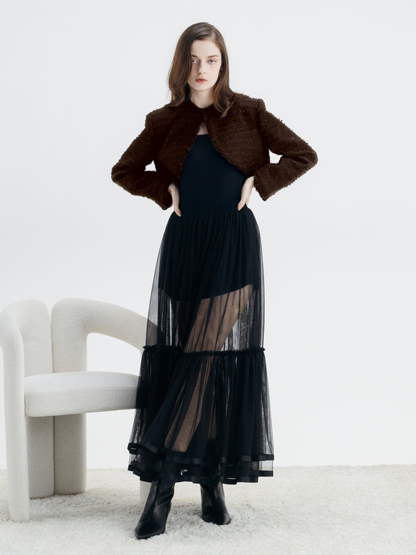 SHEER TULLE SKIRT