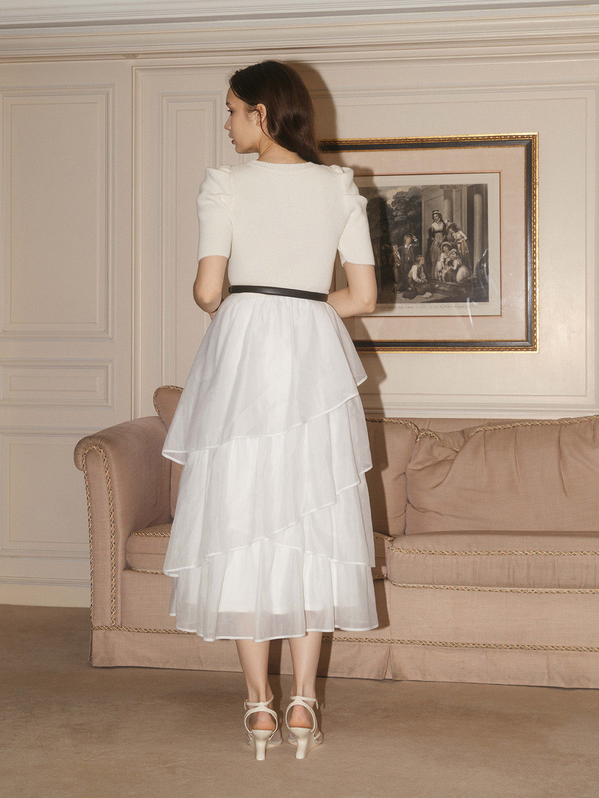 E.M ATELIER.KNIT COMBI DRESS