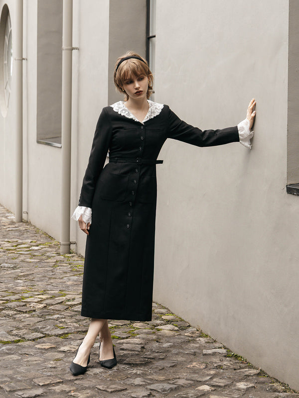 CLASSIC LACE SWITCHING DRESS