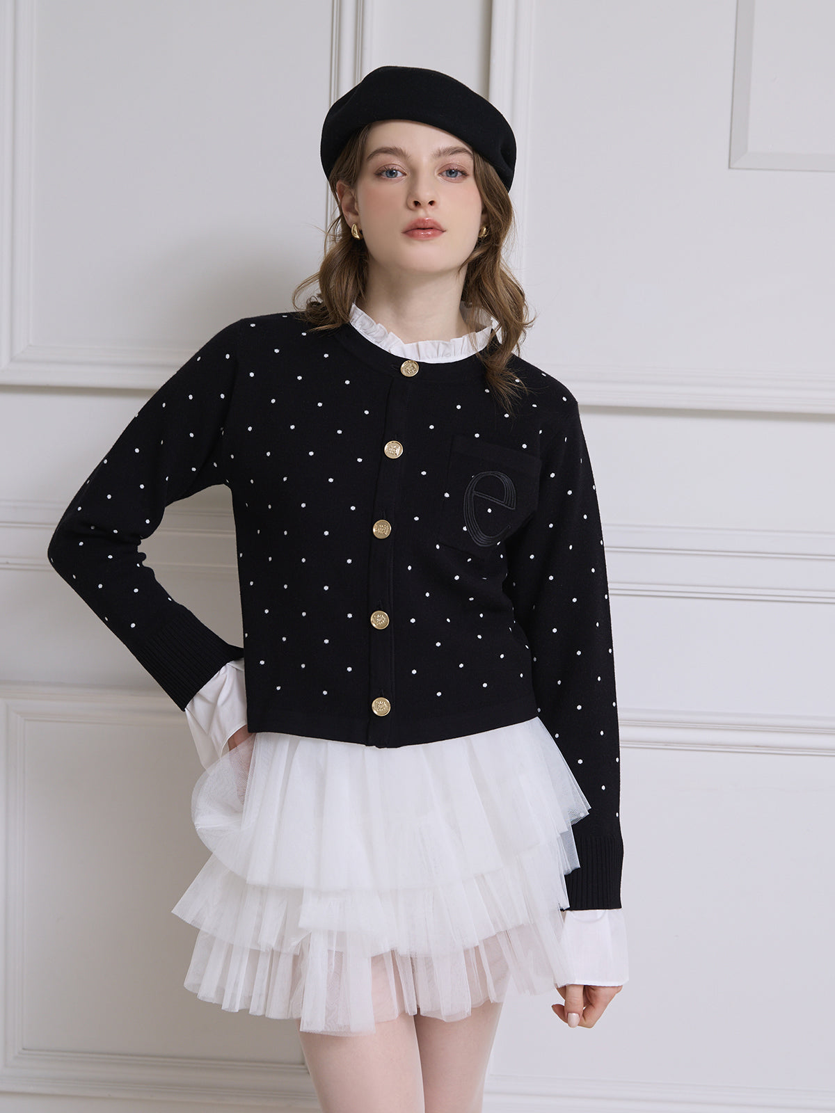 【1.14 New Color】Attached collar カーディガン