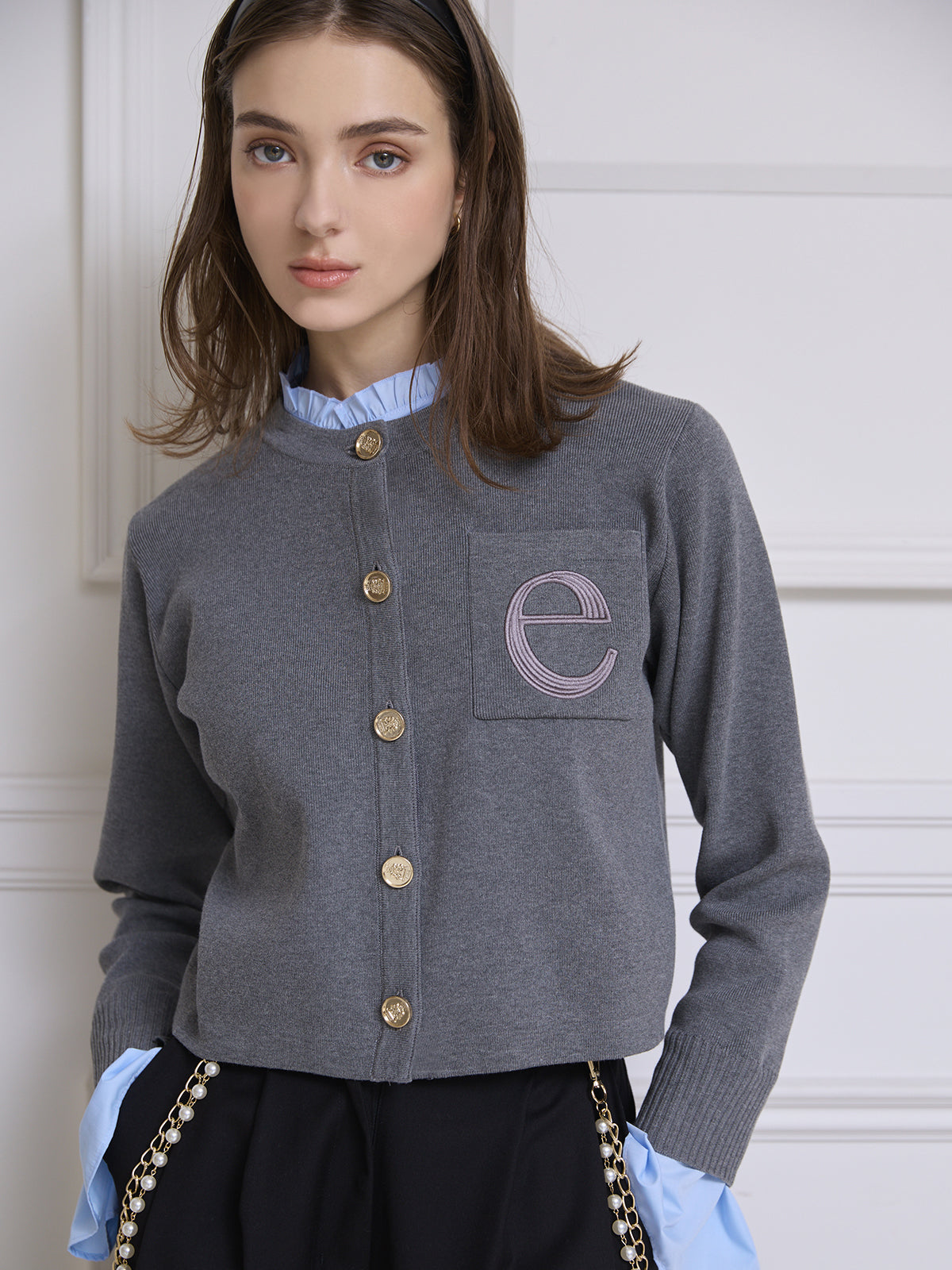 【1.14 New Color】Attached collar カーディガン