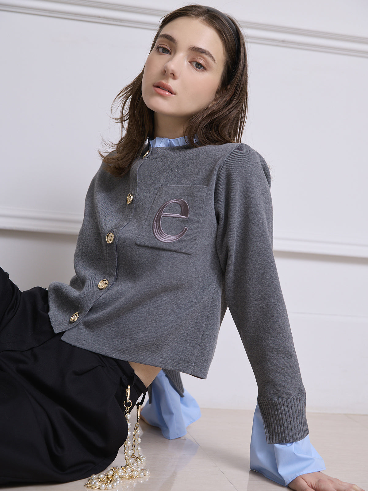 【1.14 New Color】Attached collar カーディガン