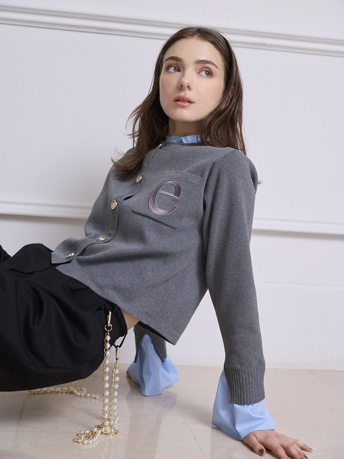 【1.14 New Color】Attached collar カーディガン