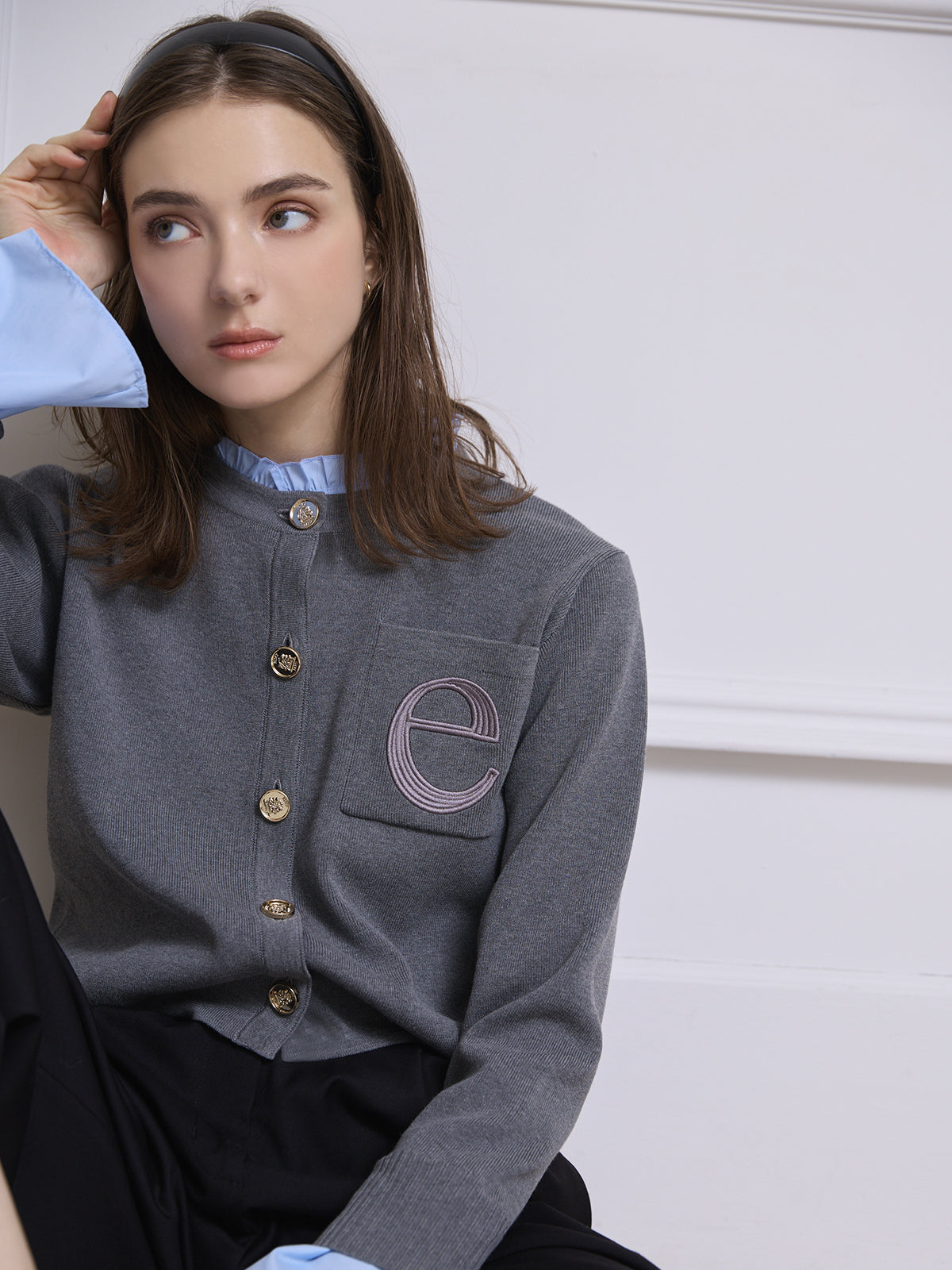 【1.14 New Color】Attached collar カーディガン