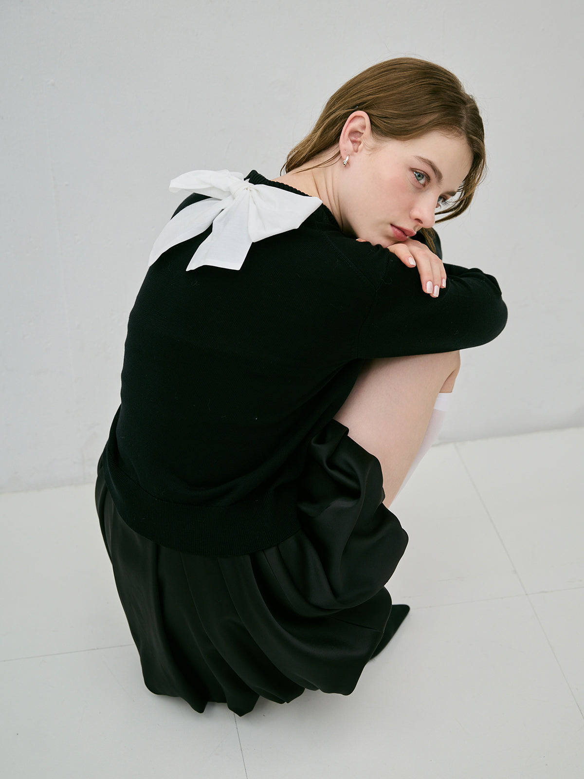 サテンバルーンスカート