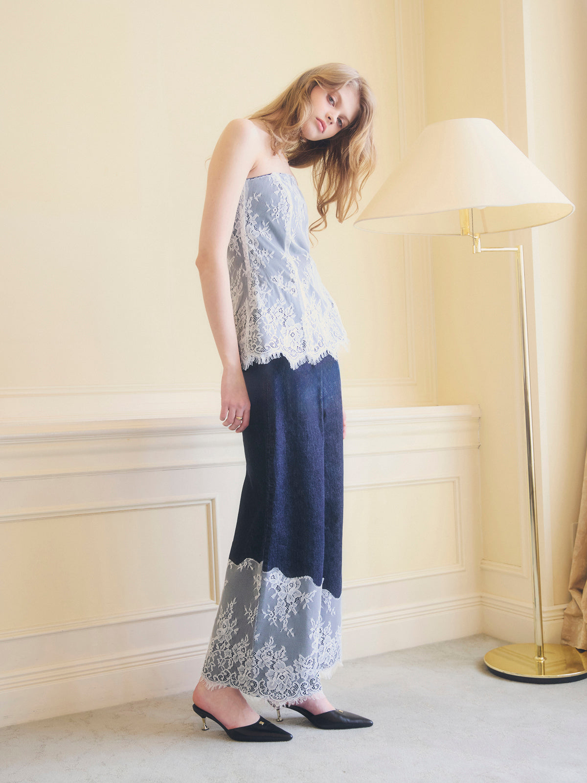 MODEL:176cm/COLOR:INDIGO/SIZE:23