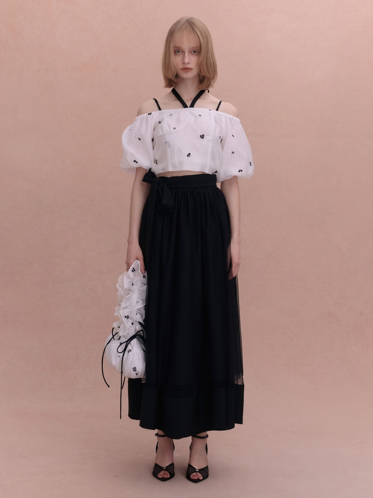 TULLE WRAP RIBBON SKIRT