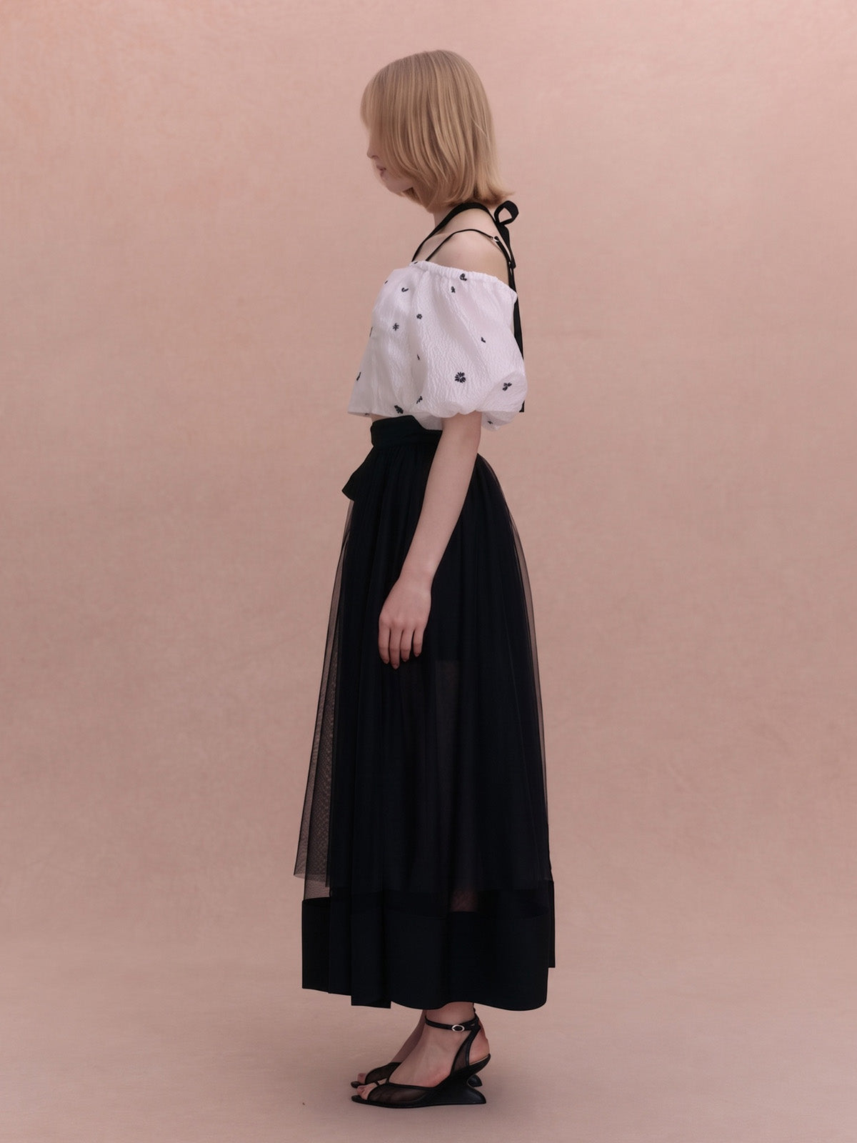 TULLE WRAP RIBBON SKIRT