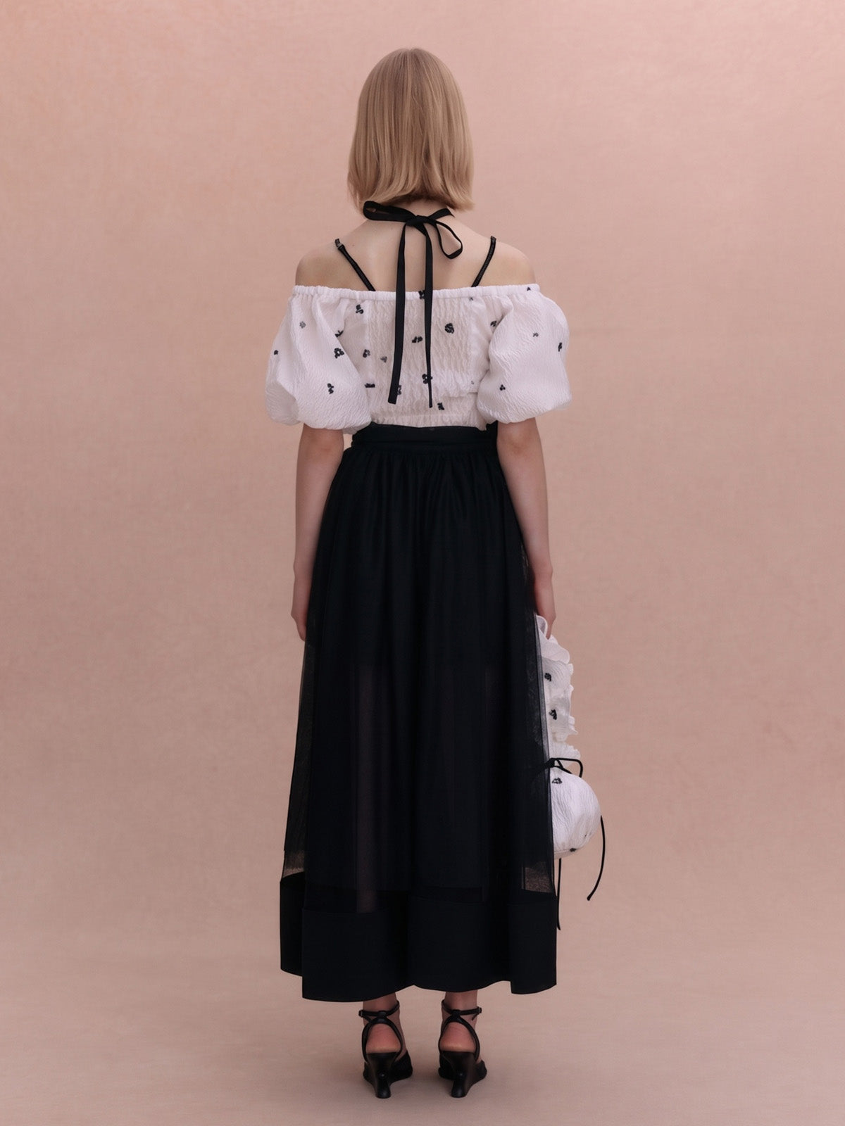 TULLE WRAP RIBBON SKIRT