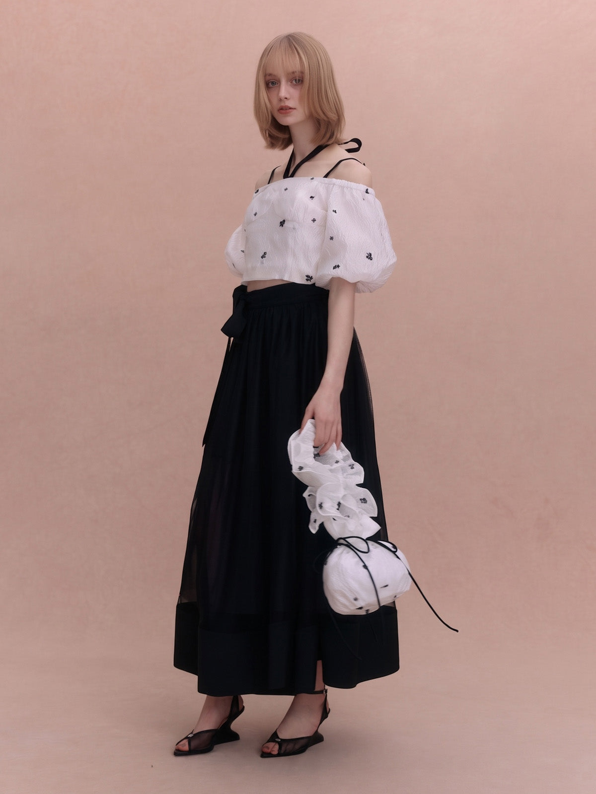TULLE WRAP RIBBON SKIRT