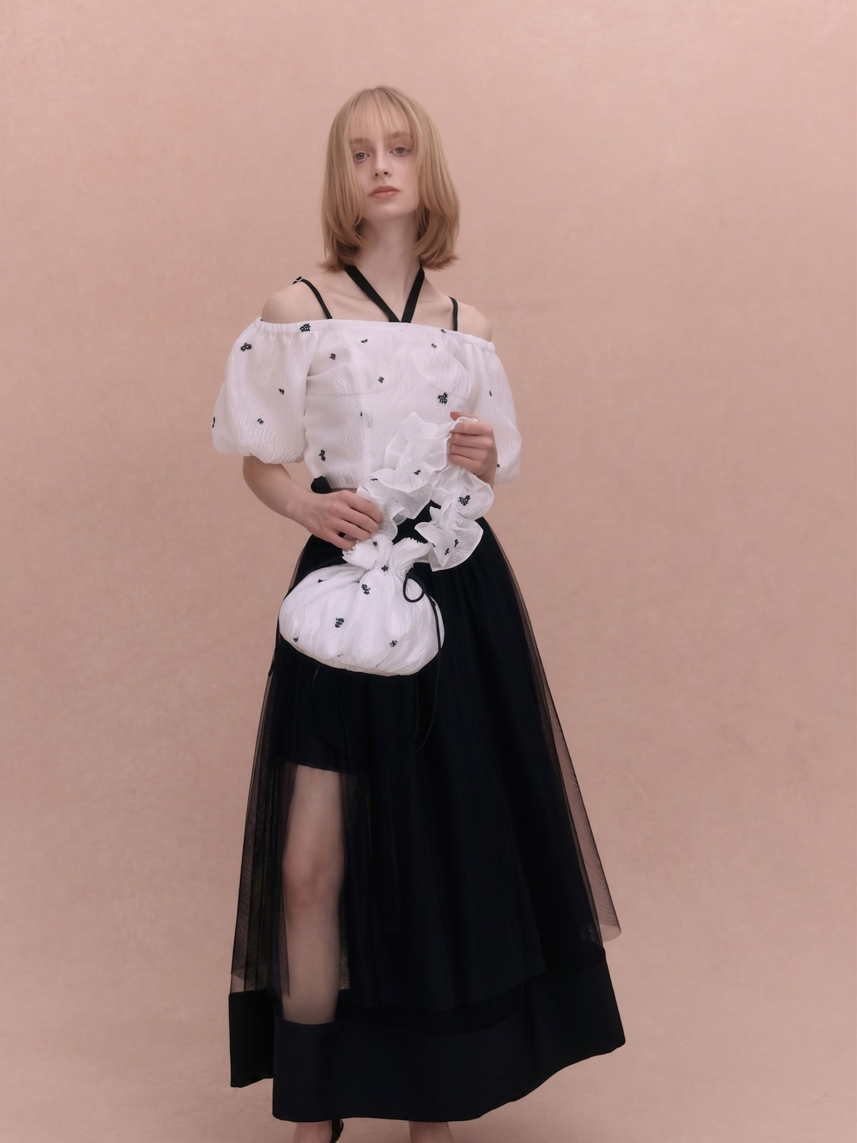 TULLE WRAP RIBBON SKIRT