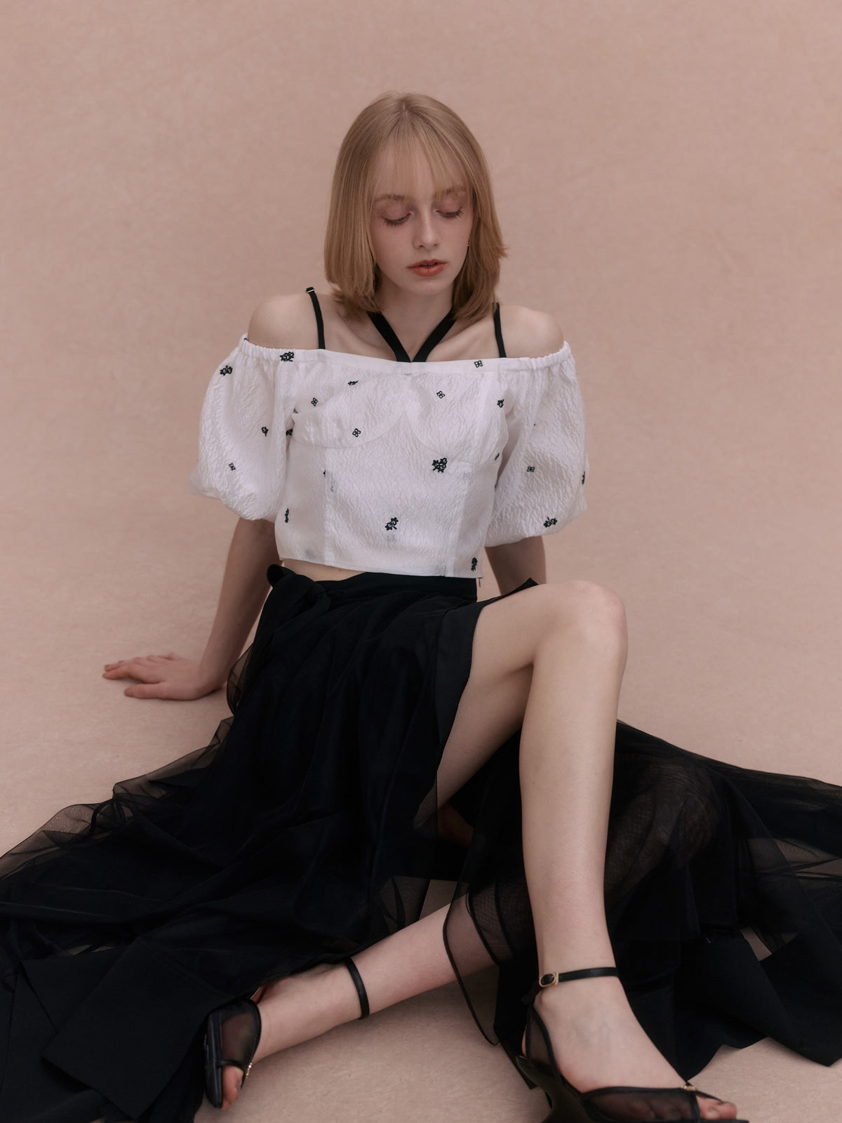 TULLE WRAP RIBBON SKIRT