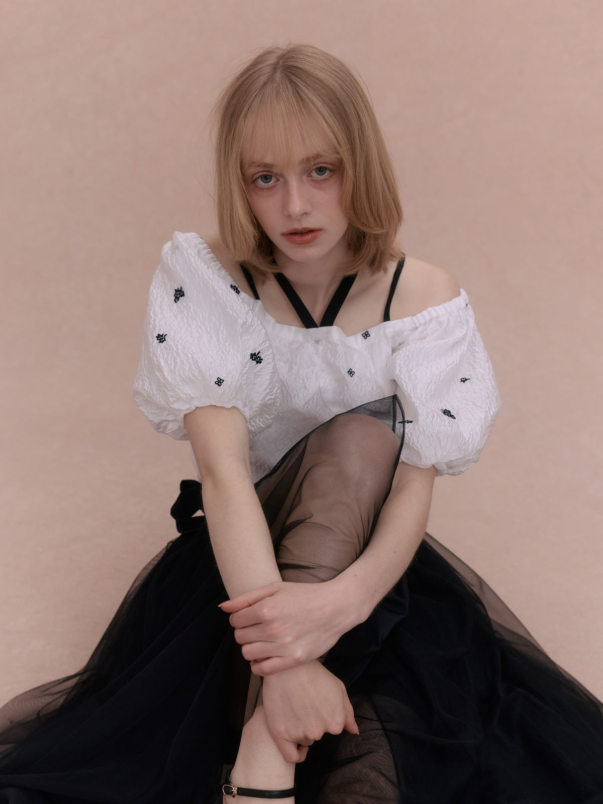 TULLE WRAP RIBBON SKIRT