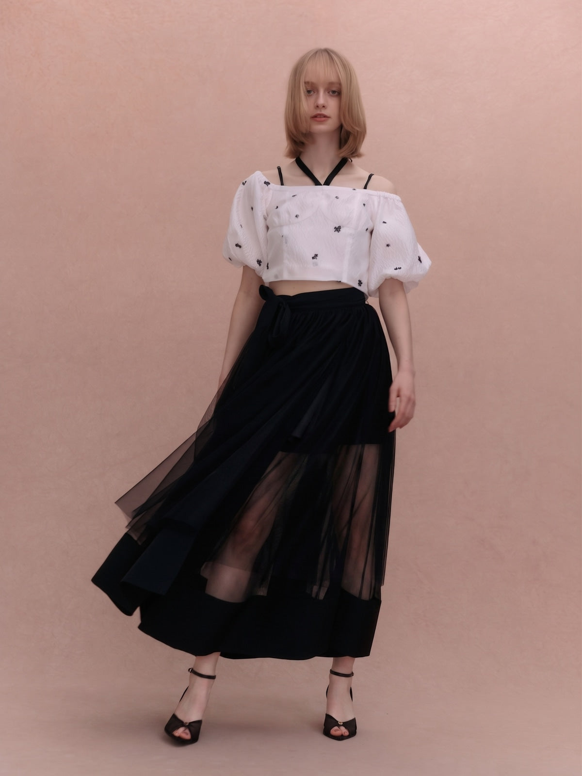 TULLE WRAP RIBBON SKIRT