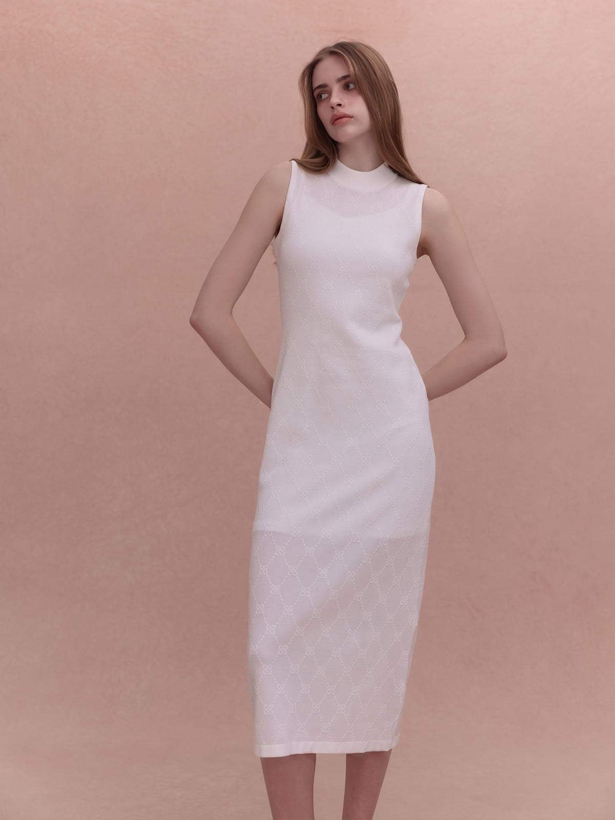 PAPILLON MONOGRAM KNIT DRESS
