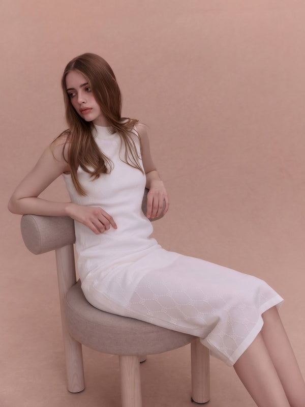 PAPILLON MONOGRAM KNIT DRESS