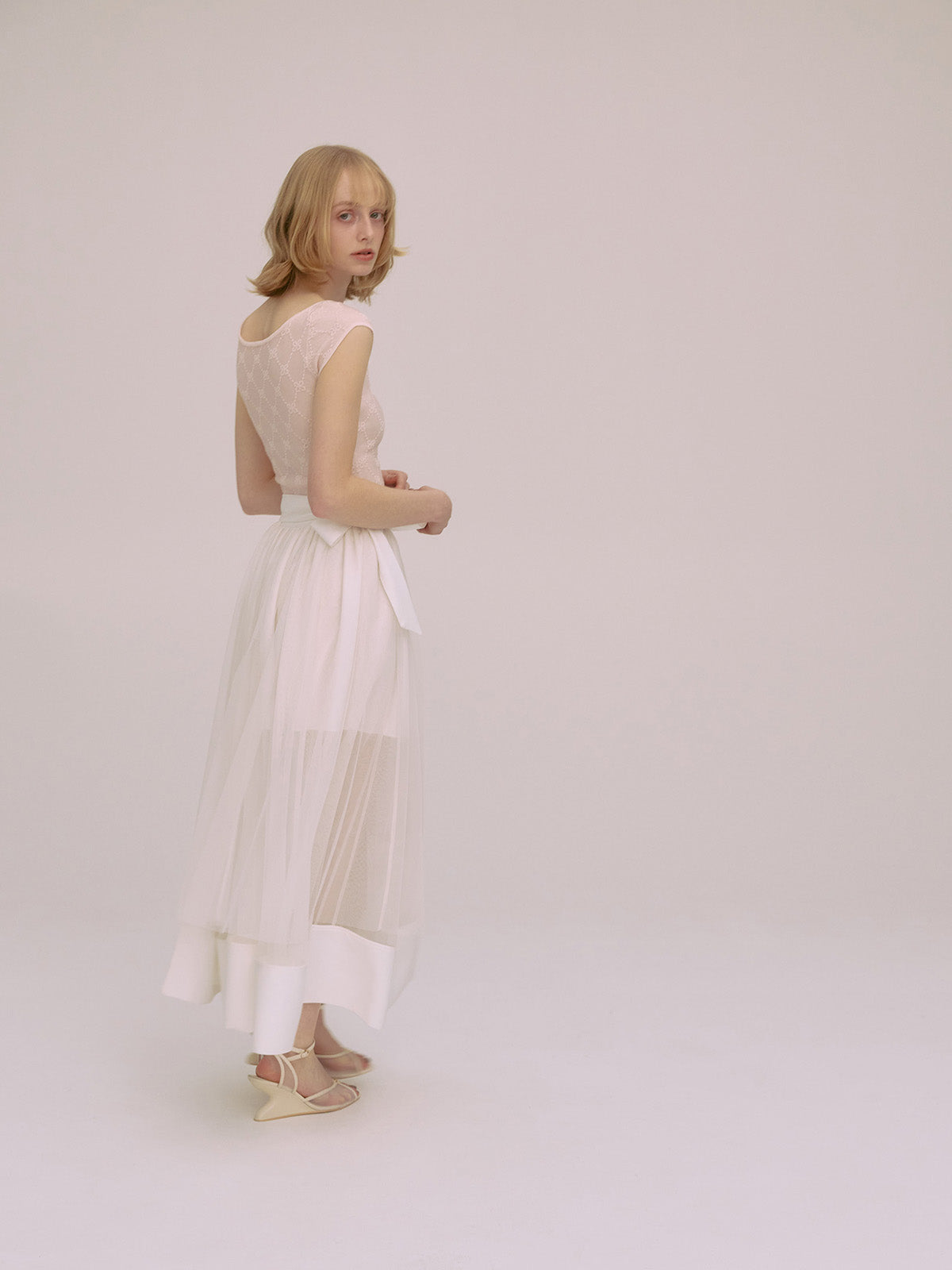 TULLE WRAP RIBBON SKIRT