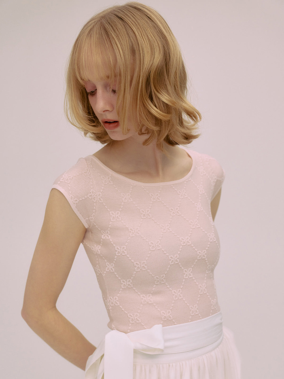 MODEL:172cm/COLOR:LIGHT PINK/SIZE:F