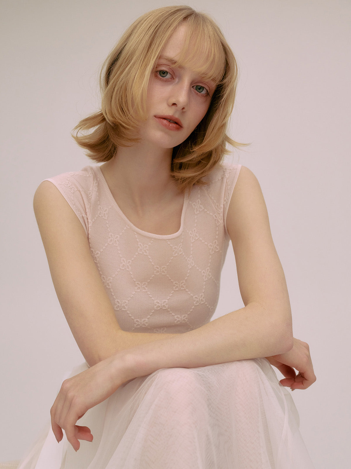 PAPILLON MONOGRAM KNIT TOP