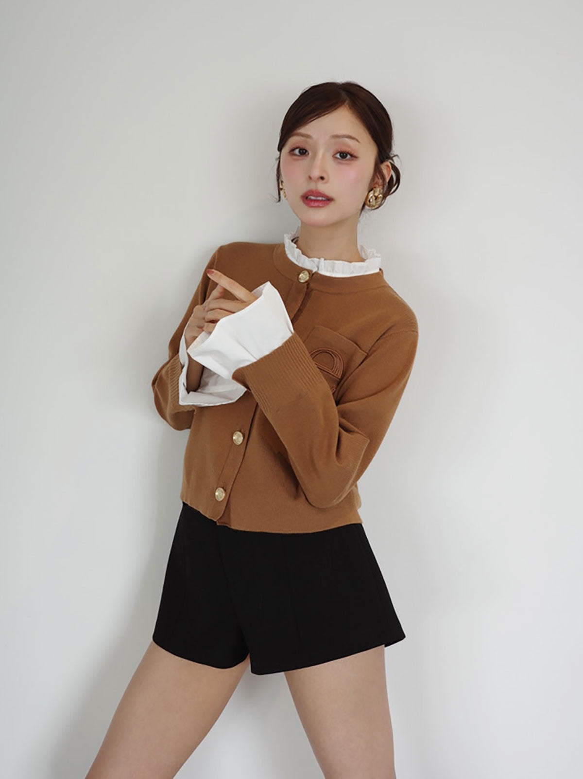 【1.14 New Color】Attached collar カーディガン