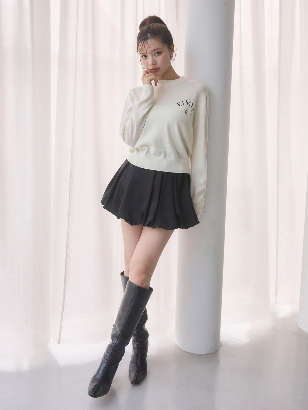 EIMYロゴニットトップス