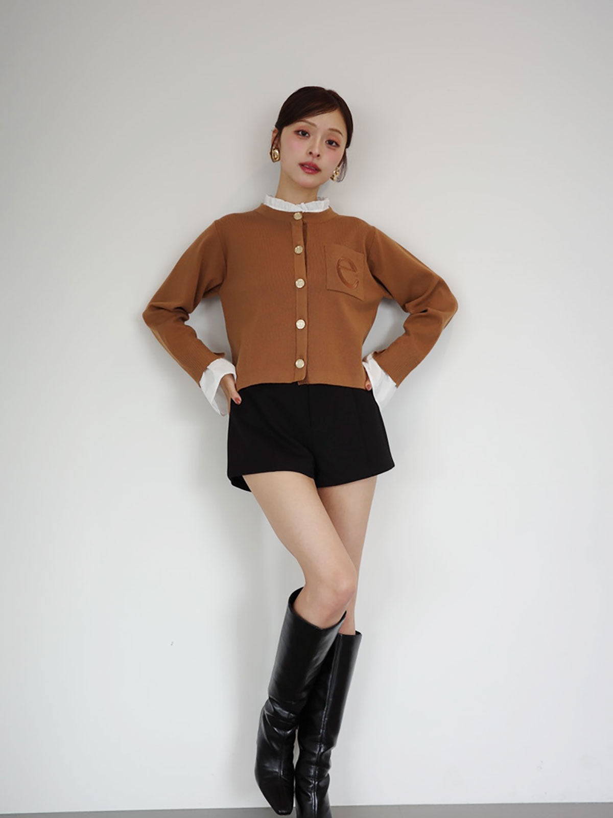 【1.14 New Color】Attached collar カーディガン