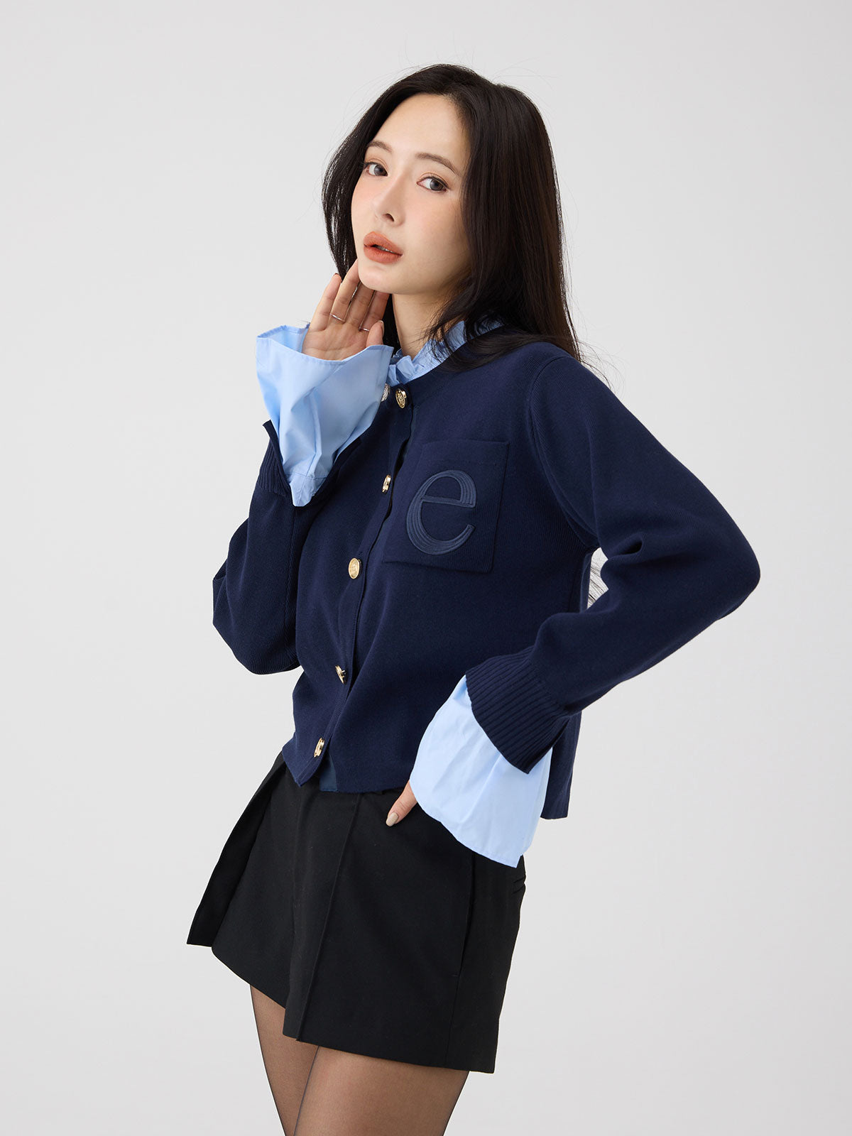 【1.14 New Color】Attached collar カーディガン