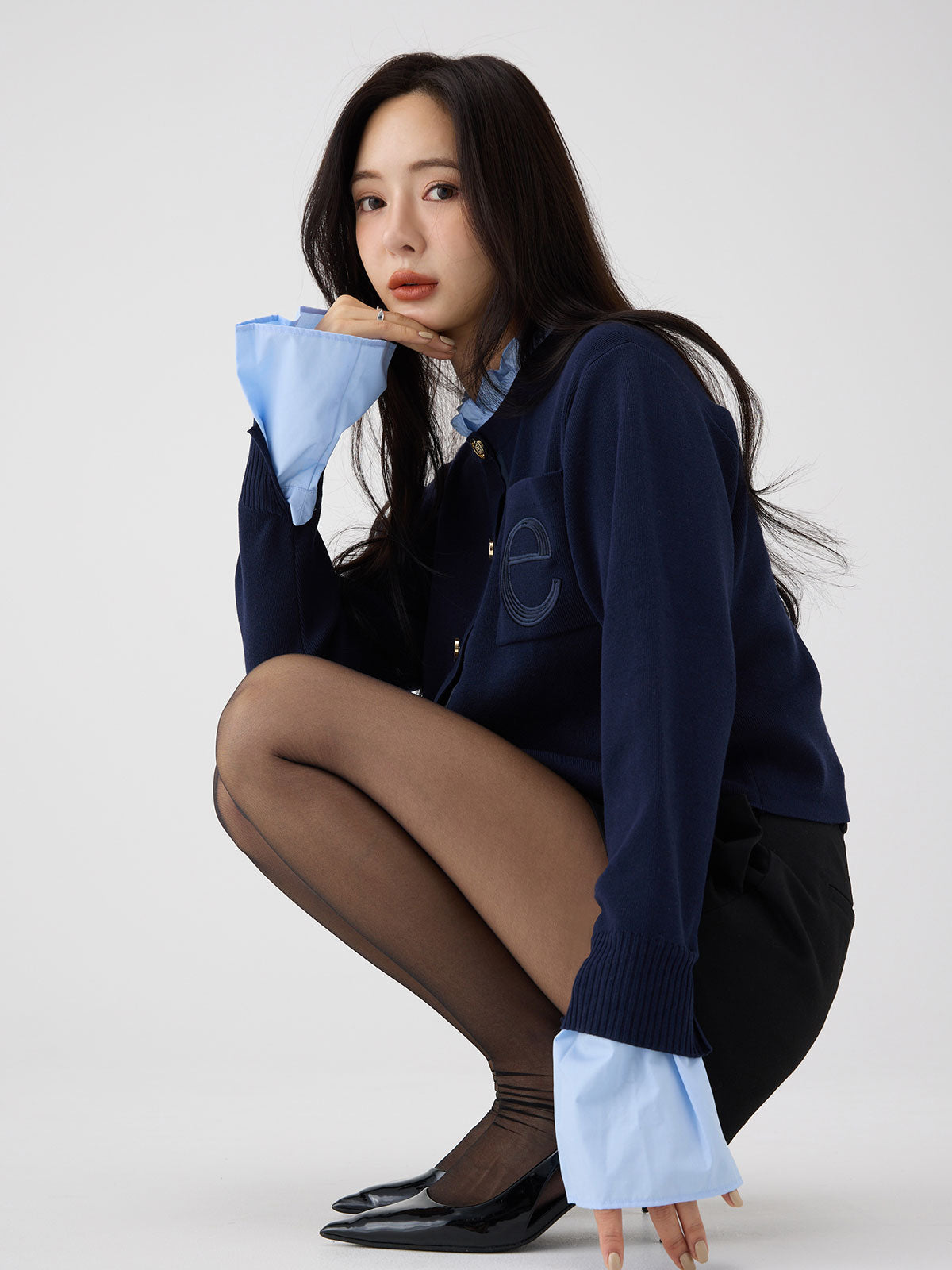 【1.14 New Color】Attached collar カーディガン