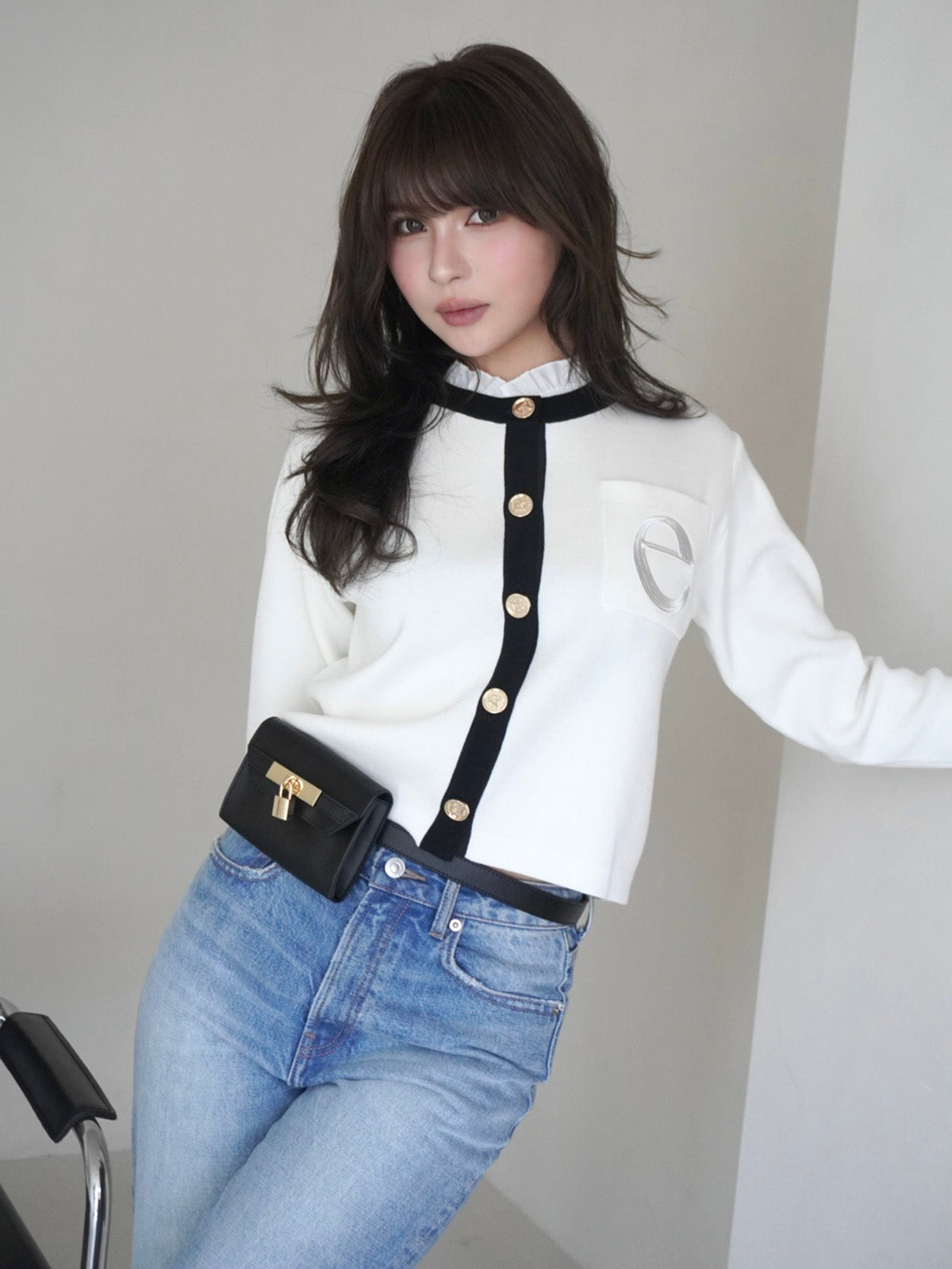 【1.14 New Color】Attached collar カーディガン