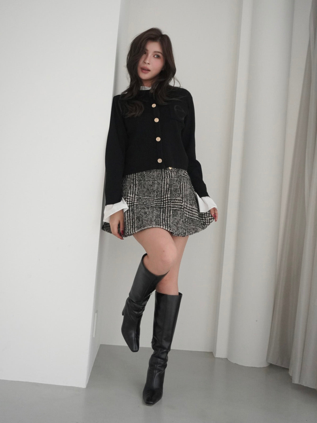 【1.14 New Color】Attached collar カーディガン