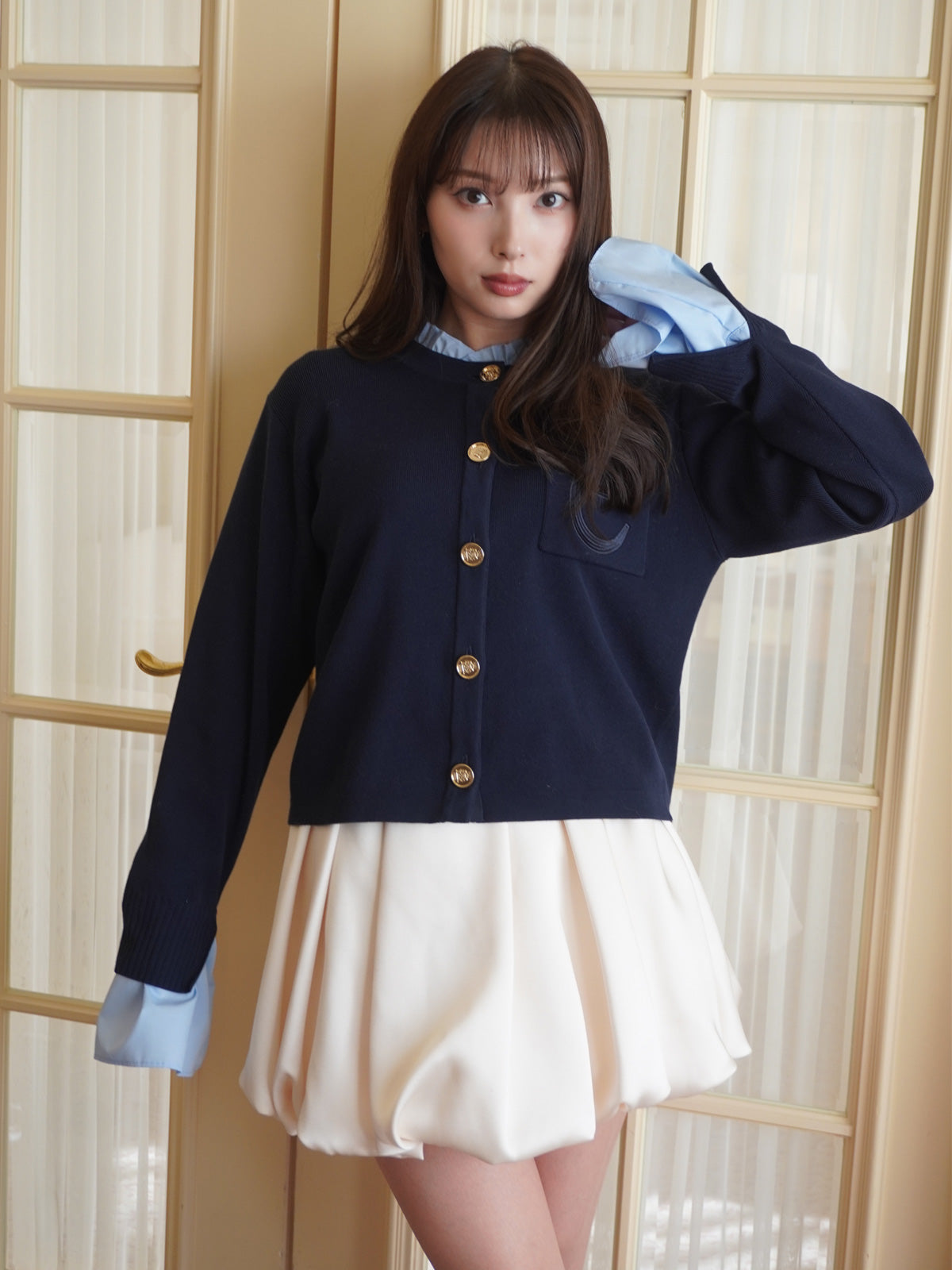 サテンバルーンスカート