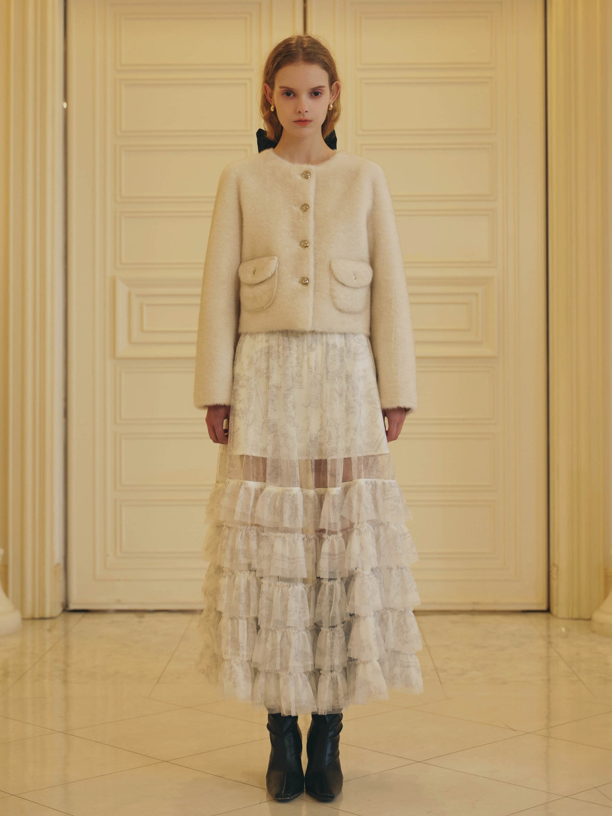 E.TULLE LAYERED SKIRT
