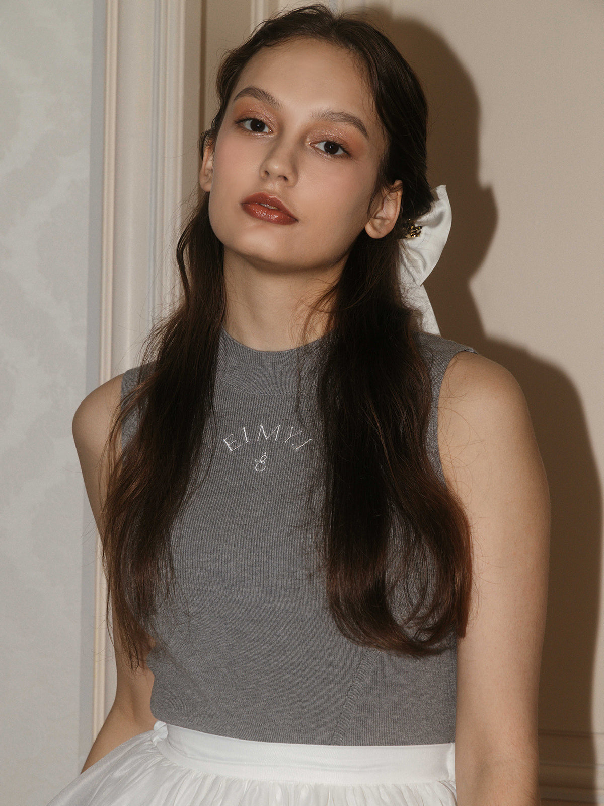 ORGANZA COMBI KNIT DRESS