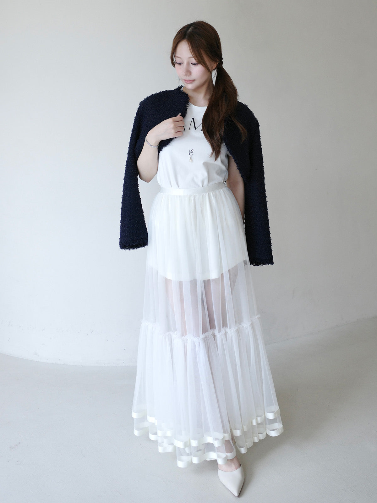 SHEER TULLE SKIRT