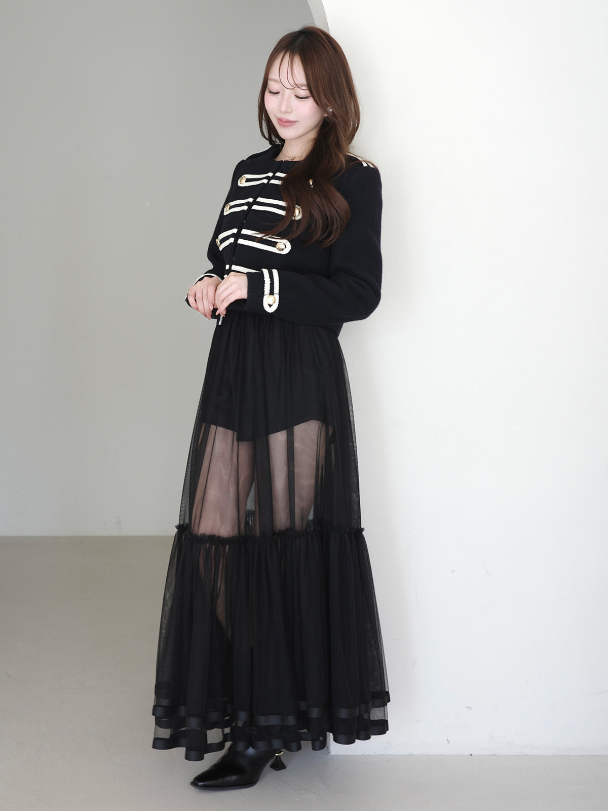 SHEER TULLE SKIRT