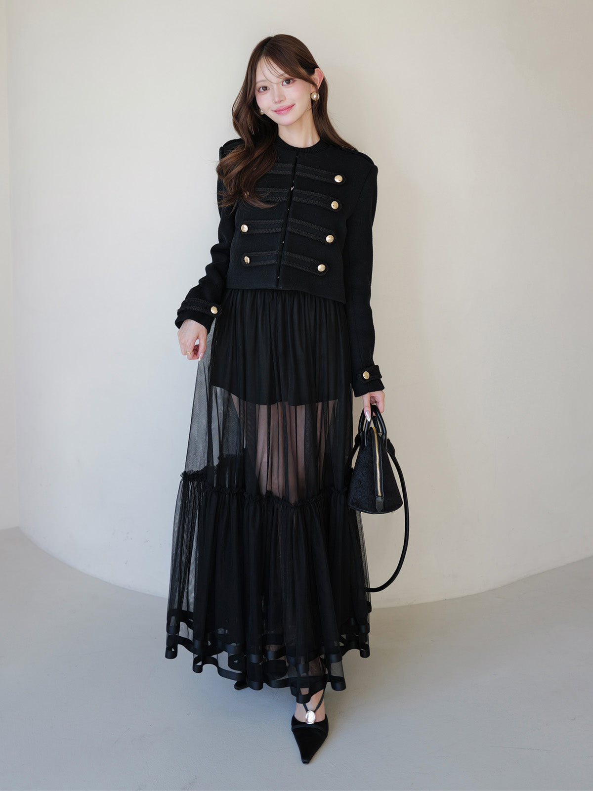 SHEER TULLE SKIRT