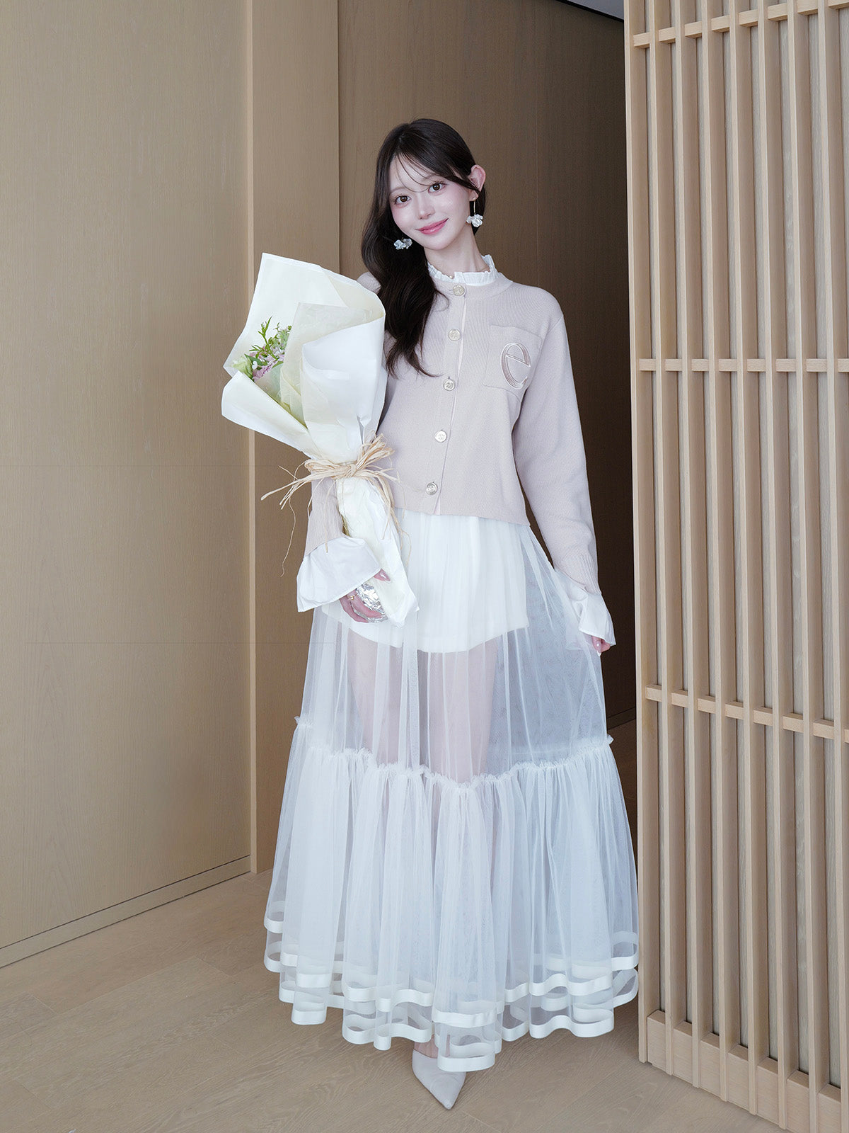 SHEER TULLE SKIRT