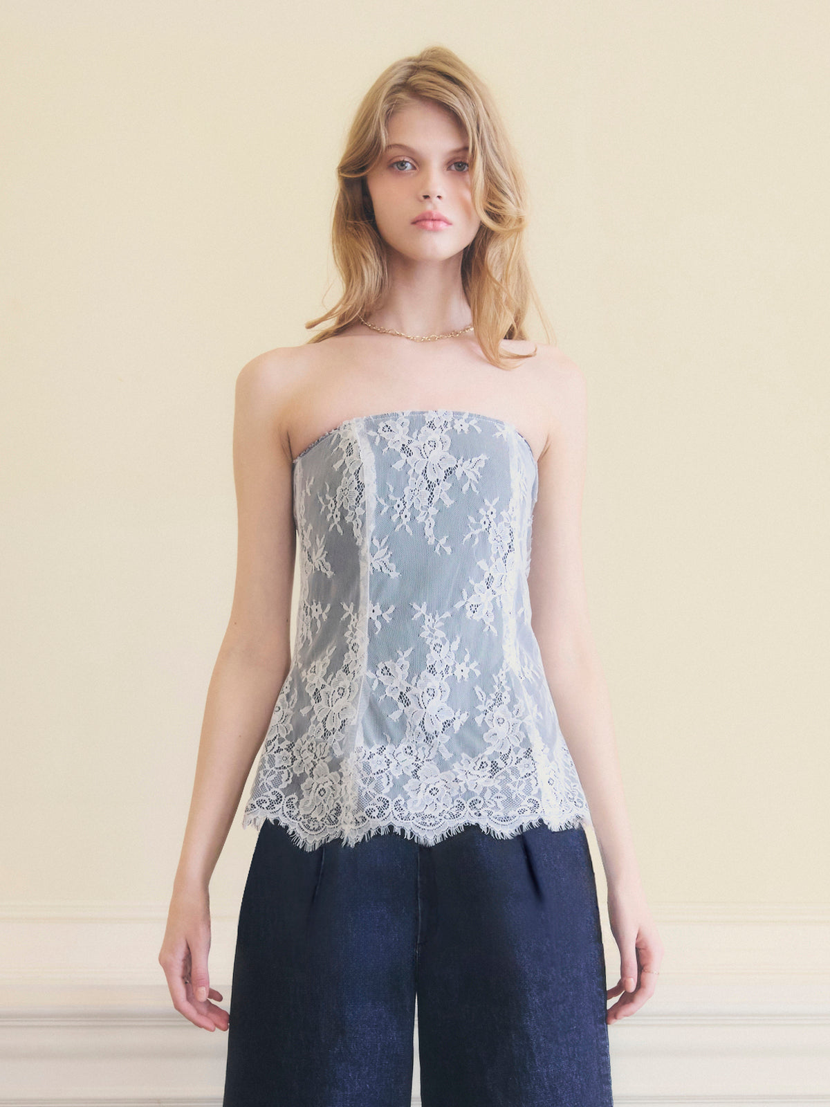 JANE DENIM PEPLUM TOPS