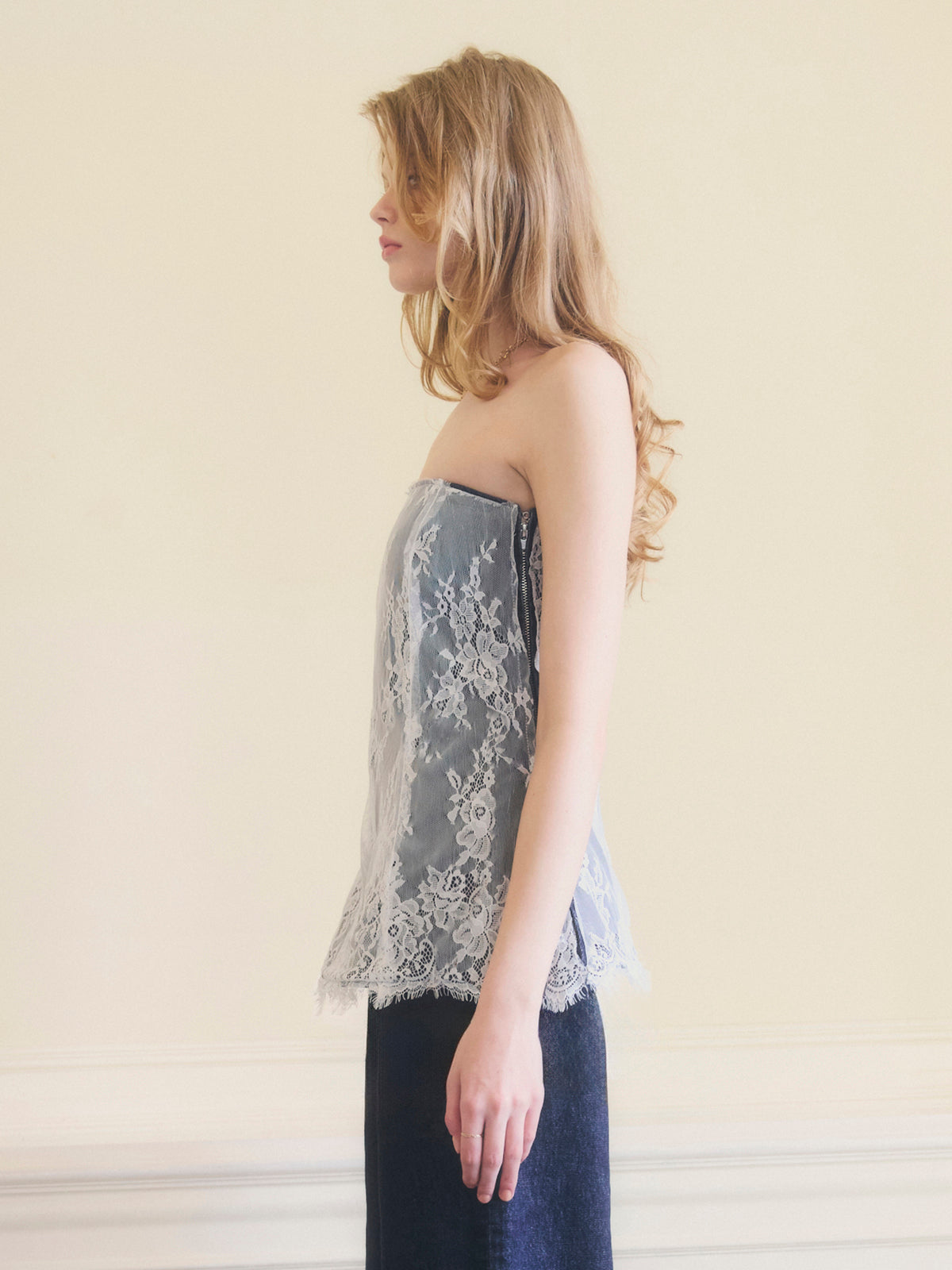 JANE DENIM PEPLUM TOPS
