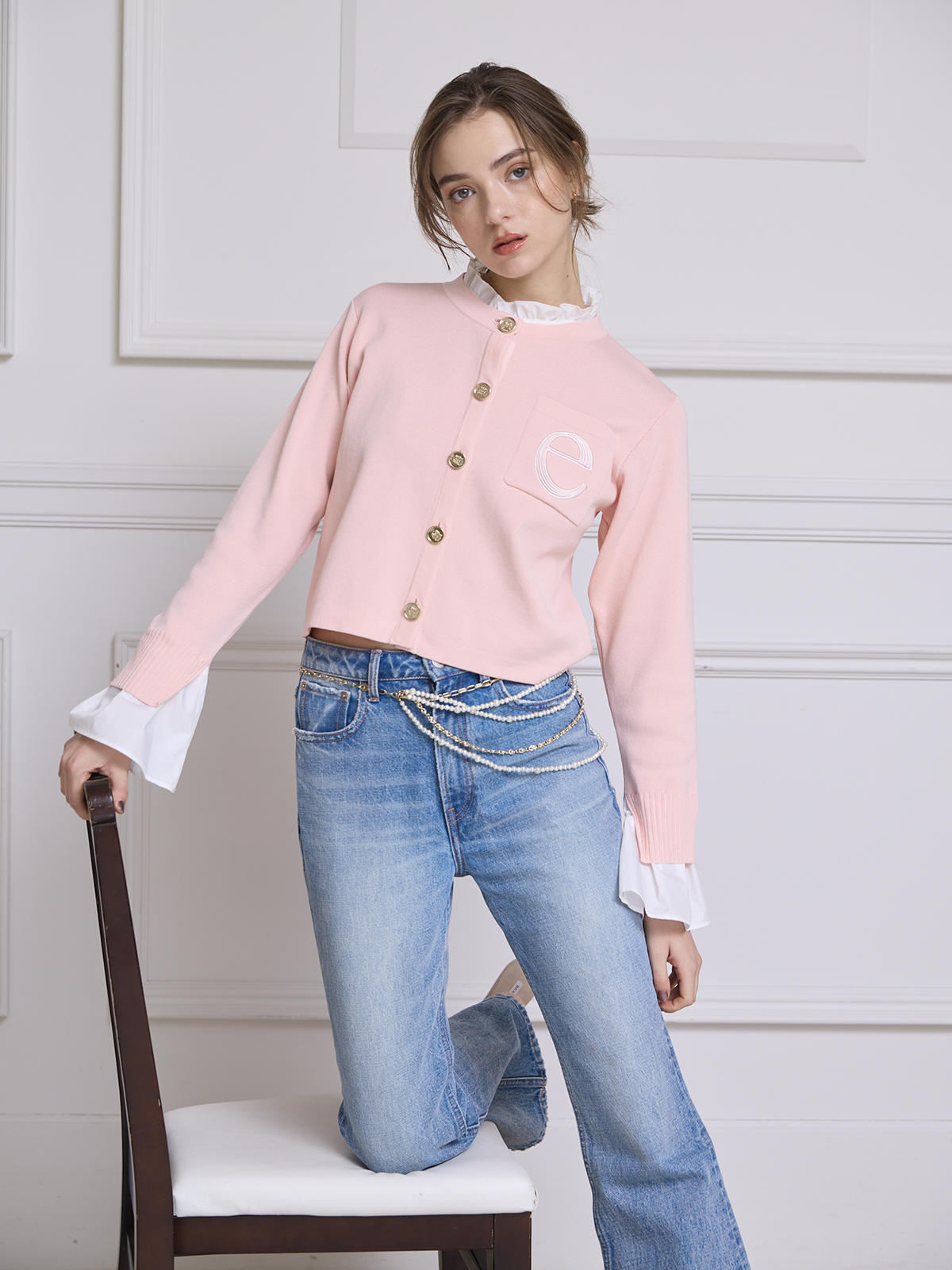 【1.14 New Color】Attached collar カーディガン