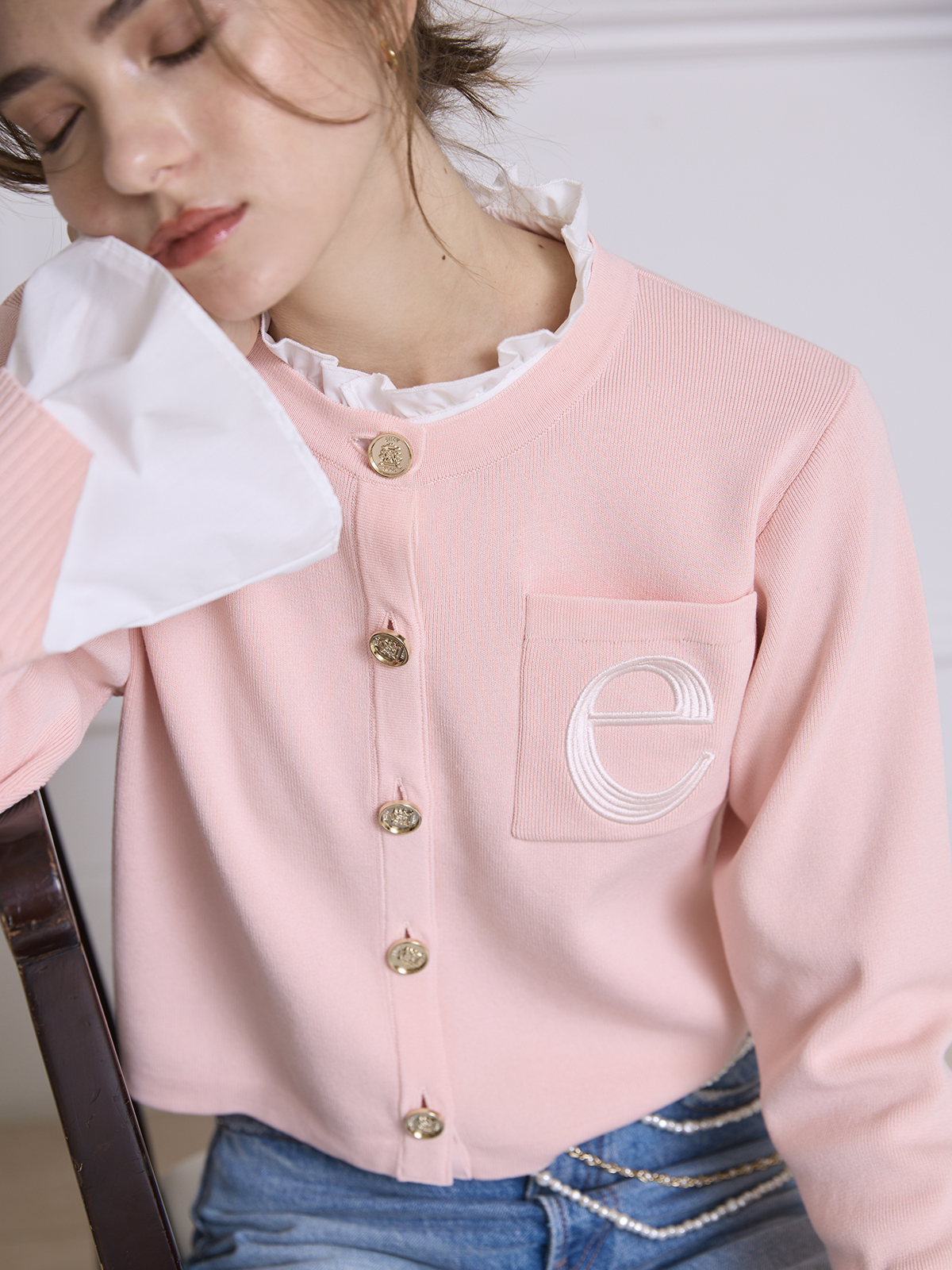 【1.14 New Color】Attached collar カーディガン